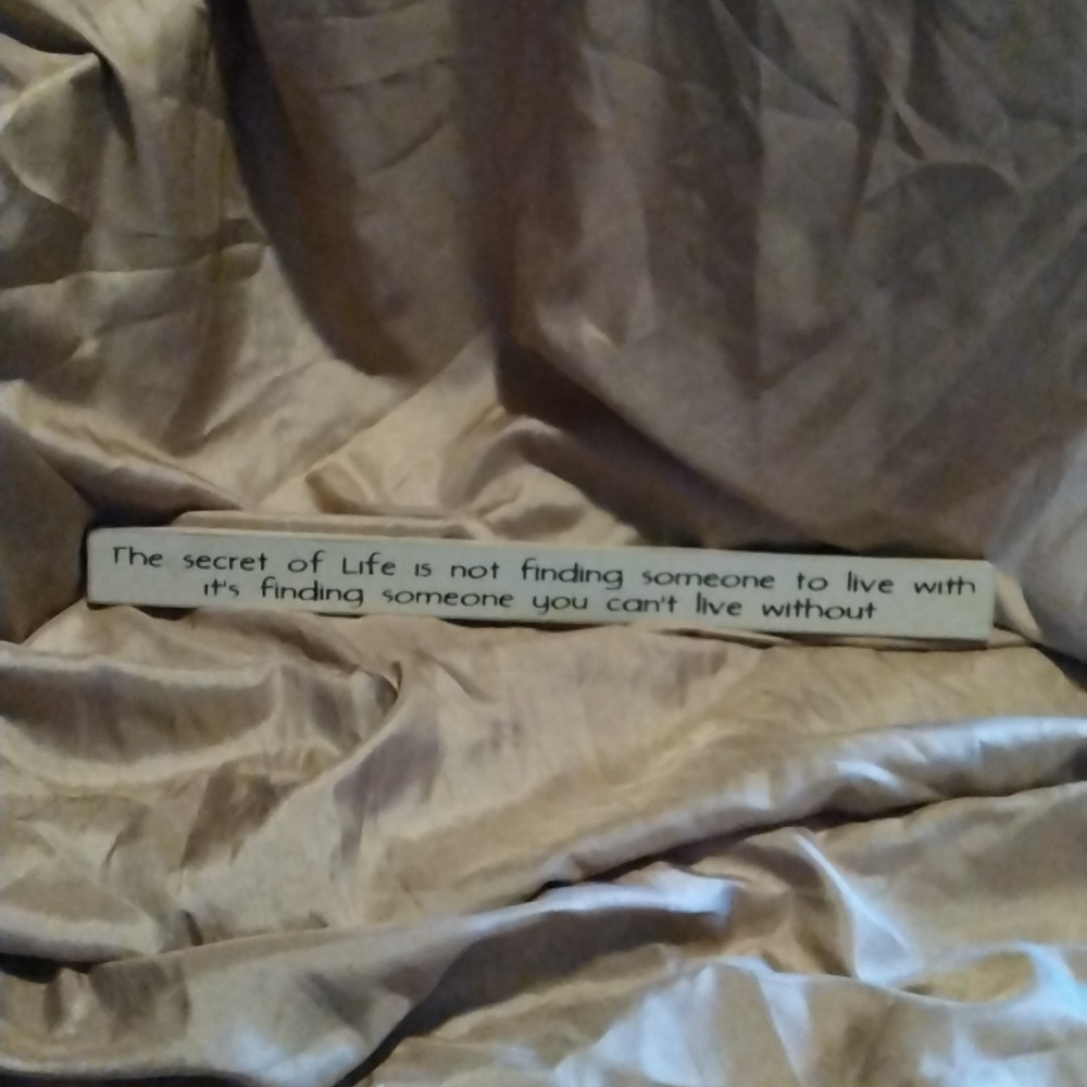 A wooden sign to sit on your shelf something really cute to add to your home